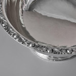 Large hand-raised Arts & Crafts-style silver centrepiece bowl