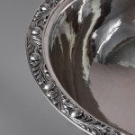 Large hand-raised Arts & Crafts-style silver centrepiece bowl