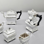 5-piece Edwardian silver tea set