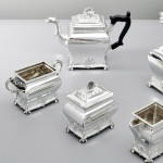 5-piece Edwardian silver tea set
