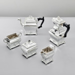 5-piece Edwardian silver tea set