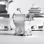 5-piece Edwardian silver tea set