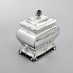 5-piece Edwardian silver tea set