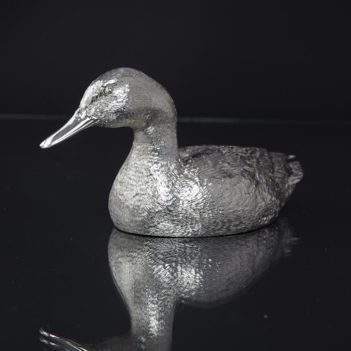 Large silver mallard duck