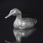 Large silver mallard duck