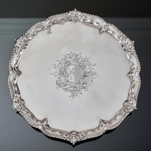 Large mid-18th-century silver salver