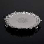 11" George III silver salver