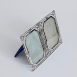 Edwardian folding diptych silver photograph frame