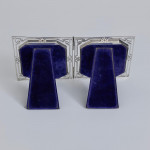 Edwardian folding diptych silver photograph frame