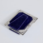 Edwardian folding diptych silver photograph frame