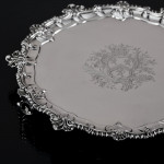 9½" George II silver salver