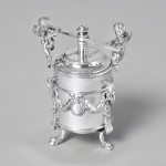 Rare & unusual Edwardian silver pepper grinder