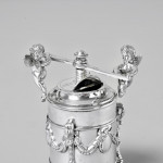Rare & unusual Edwardian silver pepper grinder