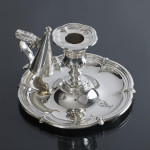 Early-Victorian silver chamberstick by royal silversmith