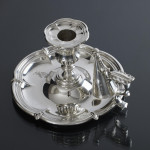 Victorian silver chamberstick by royal silversmith