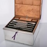 Victorian silver writing compendium