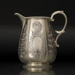 Exceptional quality three-piece Victorian parcel-gilt tea set