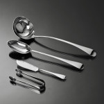 Set of Victorian hand-forged Old English silver cutlery for 12 in a canteen