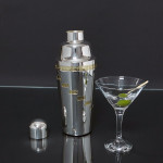 Art Deco silver-plated recipe cocktail shaker