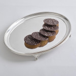 Plain George III oval silver salver