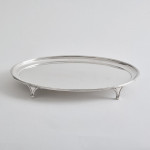Plain George III oval silver salver