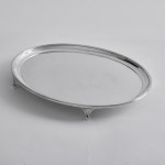 Plain George III oval silver salver