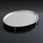 Plain George III oval silver salver