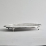 Plain George III oval silver salver