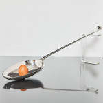 Giant Britannia silver basting spoon