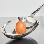 Giant Britannia silver basting spoon