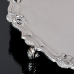 Large George II pie-crust silver salver
