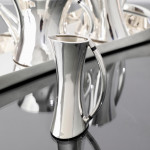 5-piece postmodern silver tea & coffee set & tray