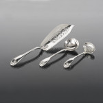 Hand-forged antique Fiddle Thread & Shell silver cutlery for 12