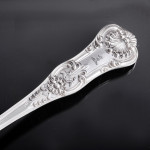 Victorian hand-forged silver Queens pattern silver cutlery for 24 in canteen