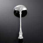Victorian hand-forged silver Queens pattern silver cutlery for 24 in canteen