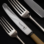 Canteen set of antique hand-forged Old English silver cutlery set for 12