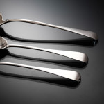 Canteen set of antique hand-forged Old English silver cutlery set for 12