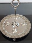 Four-cup Victorian silver-plated egg cruet set