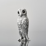 Victorian silver owl pepper caster