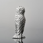 Victorian silver owl pepper caster