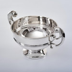 Irish style two-handled silver rose bowl