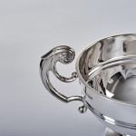 Irish style two-handled silver rose bowl