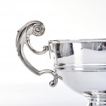 Irish style two-handled silver rose bowl