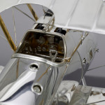 Large silver Sopwith Camel biplane model