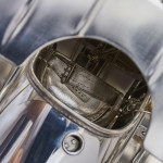 Large silver Sopwith Camel biplane model
