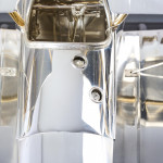 Large silver Sopwith Camel biplane model