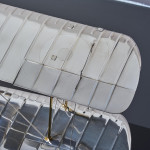 Large silver Sopwith Camel biplane model