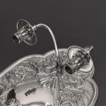 Pair of decorative Edwardian silver wall sconces