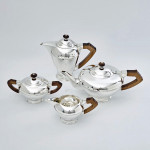 4-piece Art Deco silver tea set