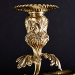 Pair of large 7-light Portuguese silver-gilt candelabra